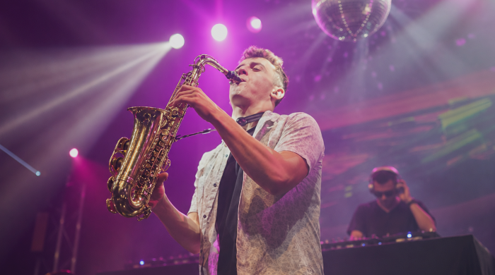 Professional DJ and live saxophone wedding entertainment in Italy